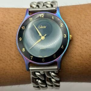 Silver & Blue Chain Collezier Men’s Watch